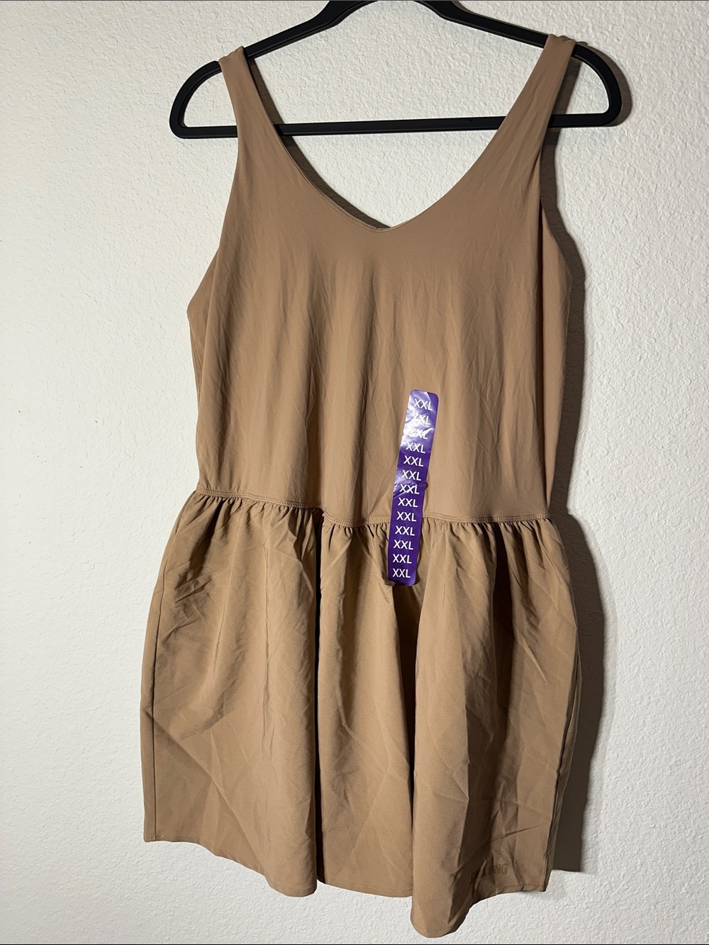 Spalding Tan Casual Drawstring Waist Romper
